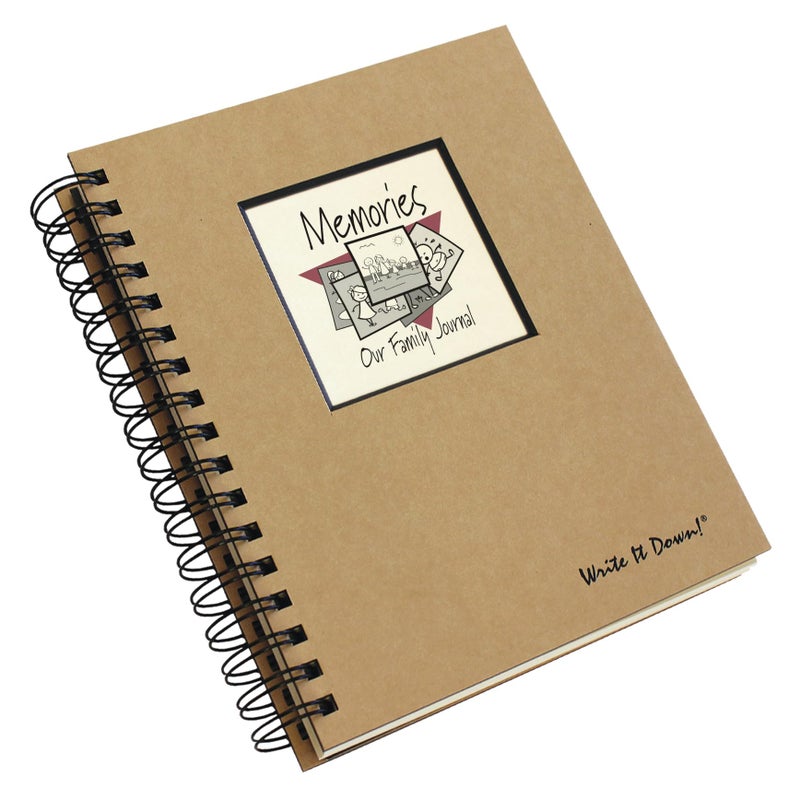 Write it Down series by Journals Unlimited, Guided Journal, Memories, Our Family Journal, Full-size 7.5"x 9", Kraft Hard Cover, Made in USA - Image 3